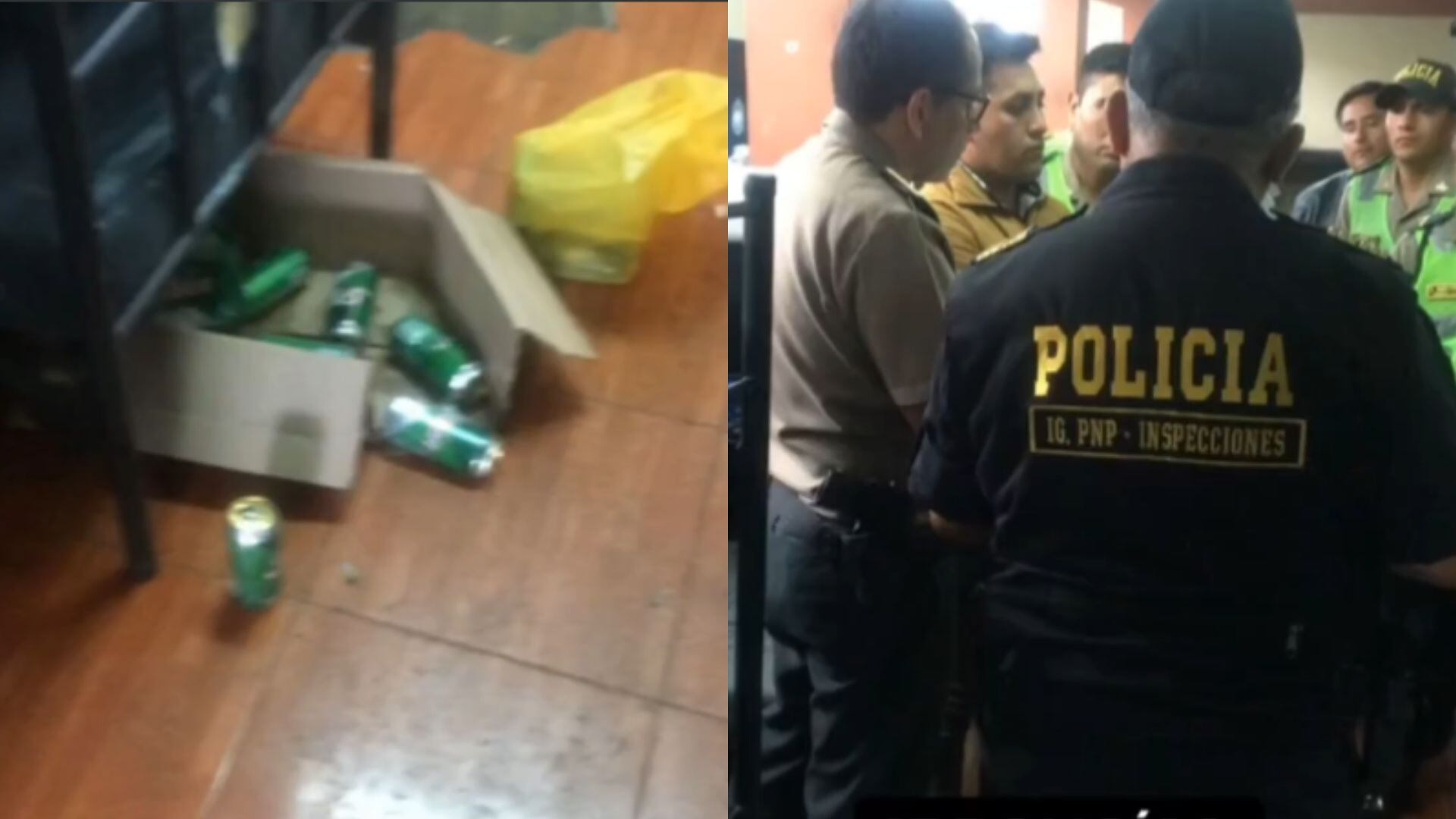 Policías fueron encontrados en la Comisaría San Andres en estado de ebriedad. (Foto: Captura)