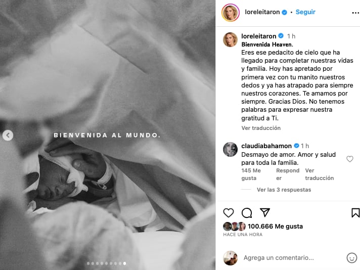 Falcao García le dio la bienvenida al mundo a su hija Heaven, que nació el 24 de julio. @falcao/Instagram