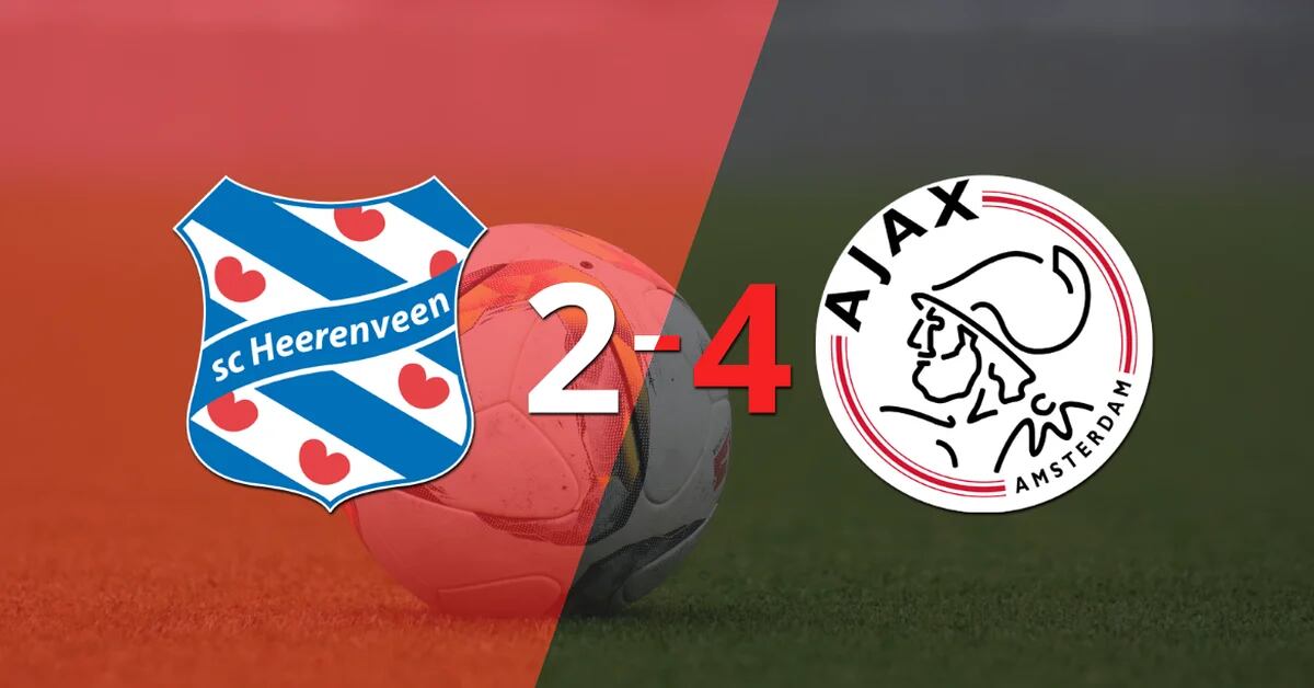 Ajax won 4-2 on their visit to Heerenveen