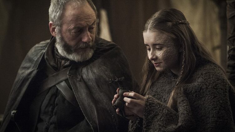 Davos junto a Shireen Baratheon, a la que quería como a una hija (Foto: HBO)