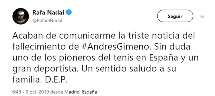 El Twitter de Rafael Nadal 