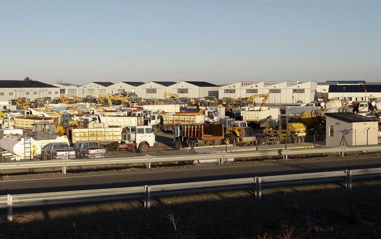 Austral Construcciones, la empresa insignia de Lázaro Báez. En la foto, uno de sus obradores abandonados (Walter Díaz)