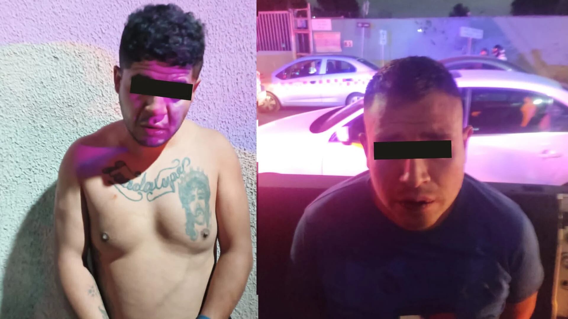 Detienen a dos presuntos asaltantes de pasajeros en Tlalnepantla, Edomex