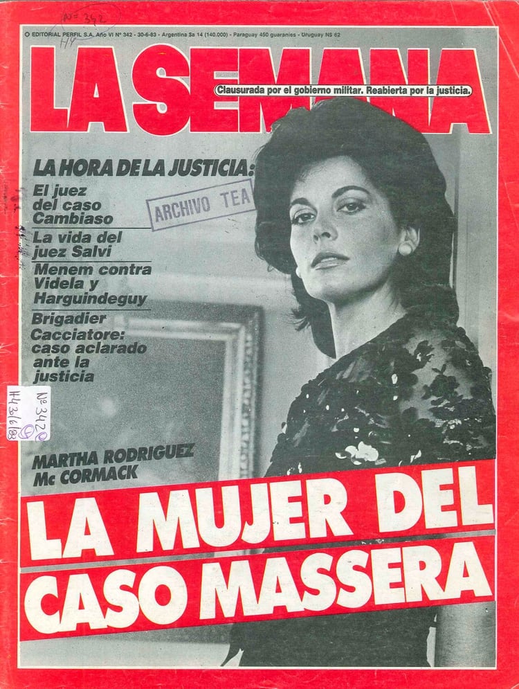 Martha McCormack en la portada de la revista 