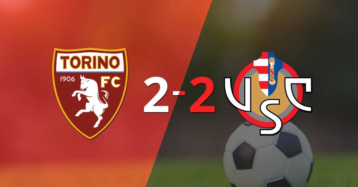 Torino and Cremonese sealed a two-way tie