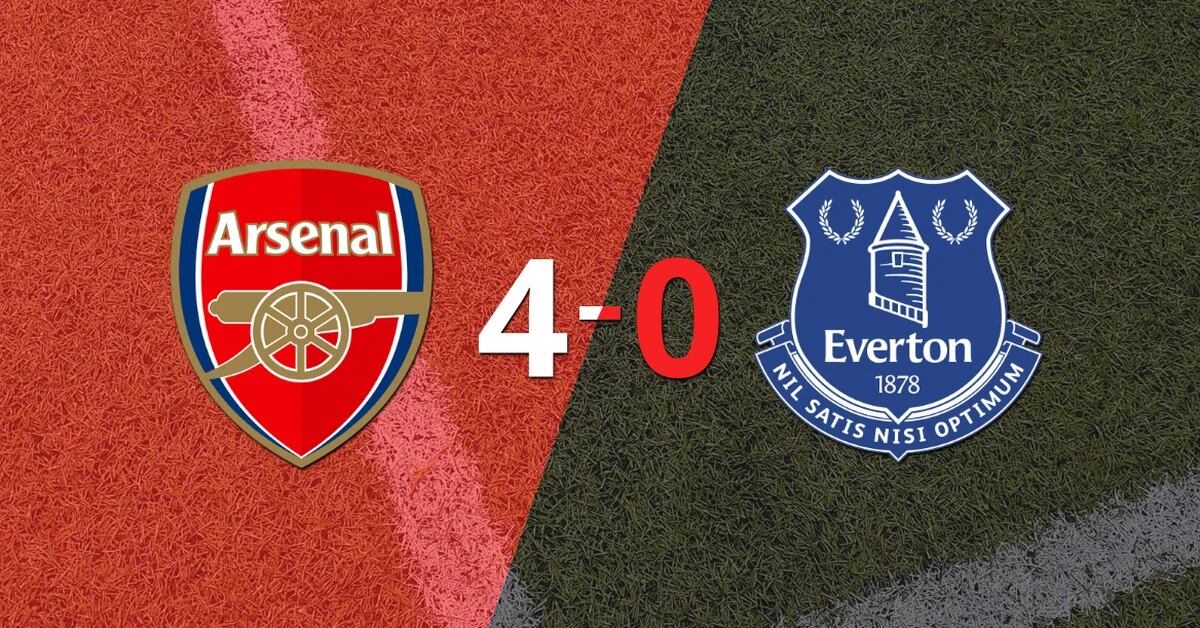 Gabriel Martinelli doubled in Arsenal’s win over Everton