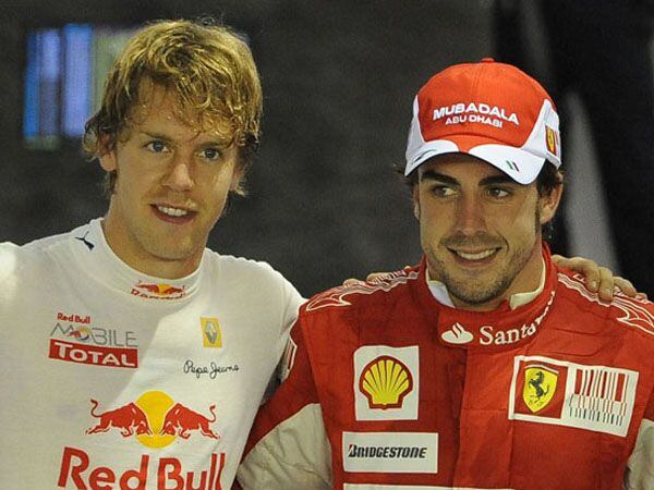 Sebastian Vettel y Fernando Alonso hace unos años.