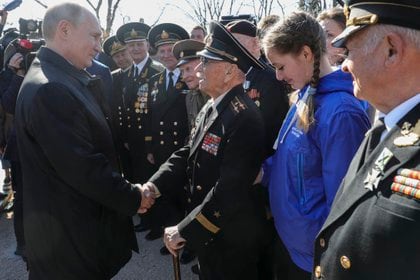 Putin en Crimea. Foto: Mikhail KLIMENTYEV / SPUTNIK / AFP
