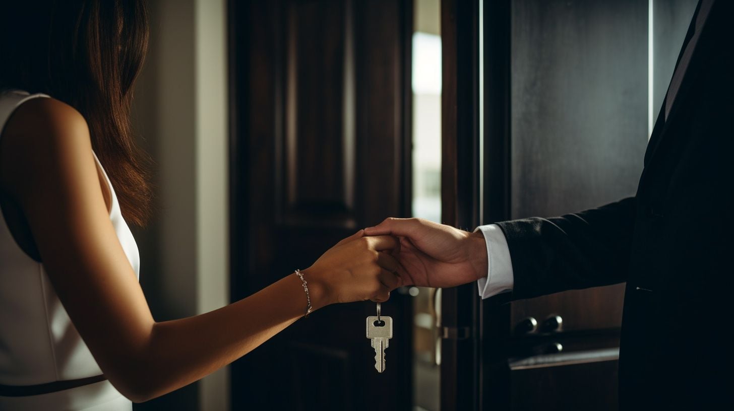 Imagen de una persona entregando la llave de un departamento en un proceso de alquiler de vivienda. Este momento marca el inicio de un nuevo contrato y una nueva etapa para el inquilino. (Imagen ilustrativa Infobae)