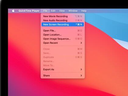 Quick Time es una de las herramientas disponibles para grabar la pantalla de la Mac