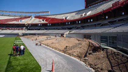 La quita de la pista de atletismo le permitirá a River en el futuro agrandar su capacidad a 80 mil personas