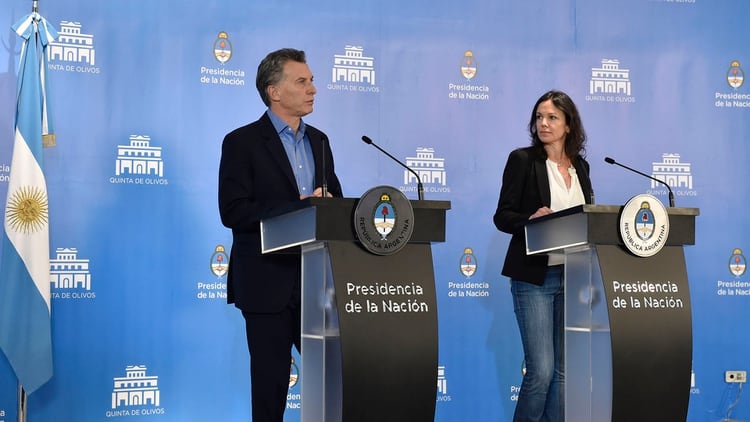 Mauricio Macri y la ministra Desarrollo Social Carolina Stanley (Presidencia de la NaciÃ³n)