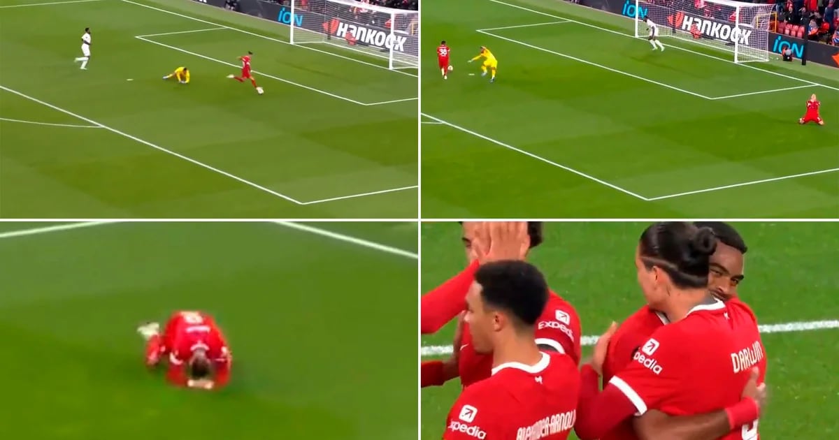 Darvin Nunes’ curious blooper in Liverpool’s win: He missed an empty net and had a strange reaction when the game ended at one goal