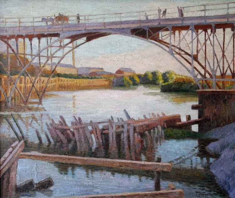 “Puente Alsina”, 1914. Óleo sobre tela, 96 x 112 cm, en el Museo de Artes Plásticas “Eduardo Sívori”