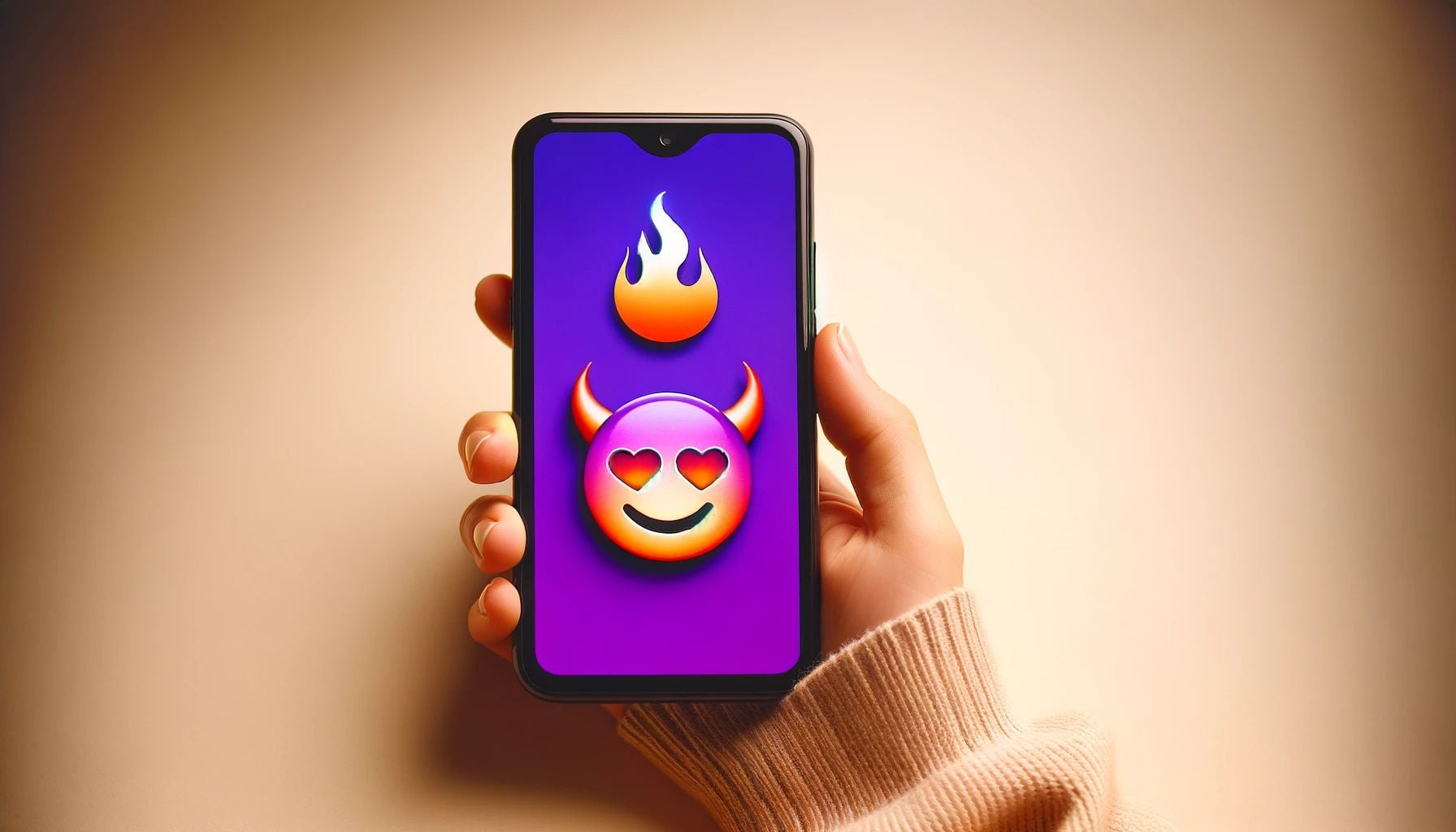 Los emojis como el del diablito son muy populares en parejas que se relacionan por WhatsApp (Imagen Ilustrativa Infobae)