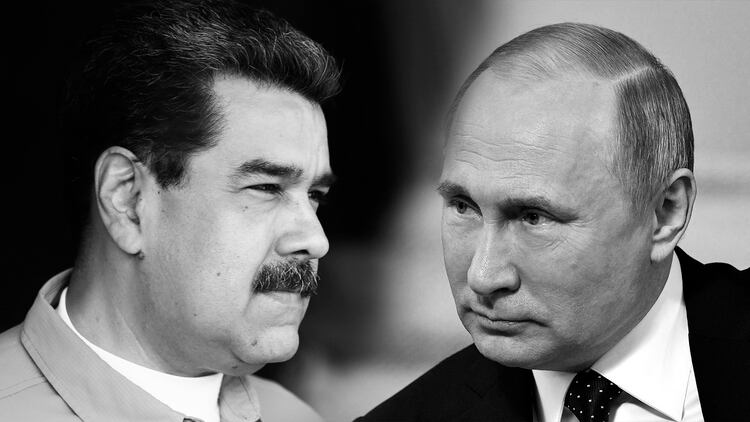 Nicolás Maduro y Vladimir Putin. El dictador venezolano lo considera “un amigo” en quien sostener su régimen. Sin embargo, el ruso sólo busca perpetuar su influencia en Venezuela y continuar la explotación de sus recursos naturales