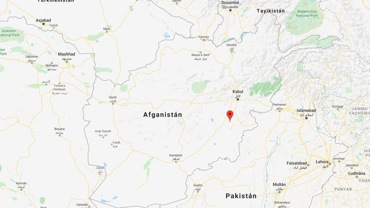 La ubicación del distrito de Deh Yak, en la provincia de Ghazni, este de Afganistán