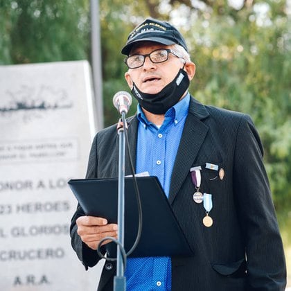 José Módica, el veterano que solicitó la creación del mástil frente al monumento de los caídos en Malvinas