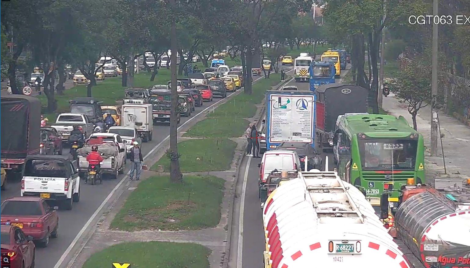 Se presenta congestión en la avenida Boyacá hacia el norte - crédito @BogotaTransito/X