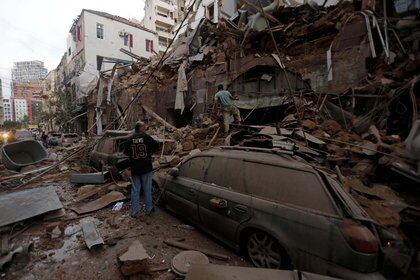 La explosin provoc serios daos y destrozos (Marwan Tahtah/APA Images via ZUMA)