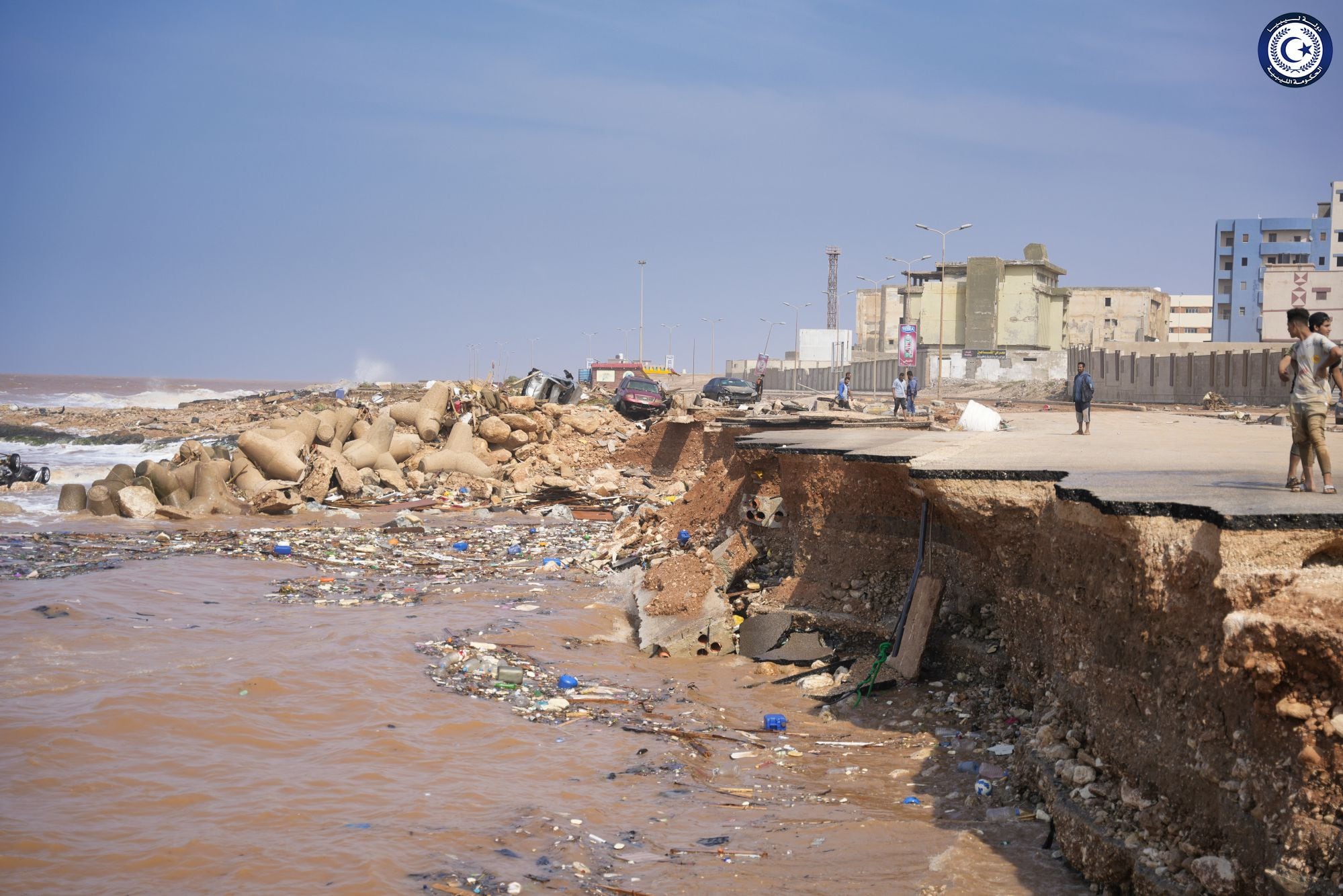 Daños materiales en la ciudad de Derna, en el este de Libia, a causa de las inundaciones por el paso de la tormenta Daniel (Europa Press)