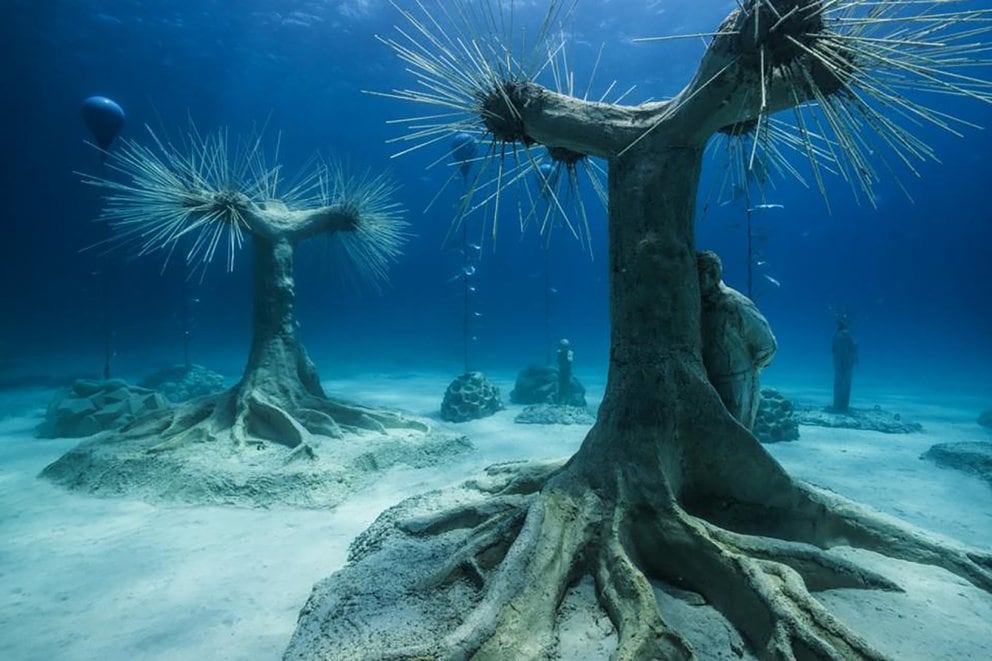 El museo subacuático es accesible tanto para buceadores como para personas que practican snorkel