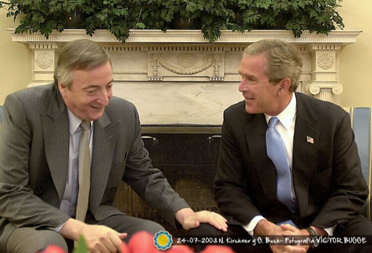 Néstor Kirchner y George Bush en Mar del Plata (foto de archivo) 