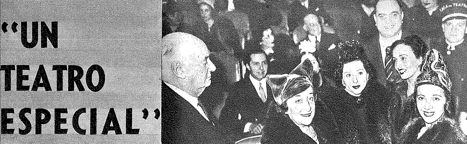 Lily Pons (izq) con Marcelo T. de Alvear y la esposa de éste, Regina Pacini, en la Casa del Teatro