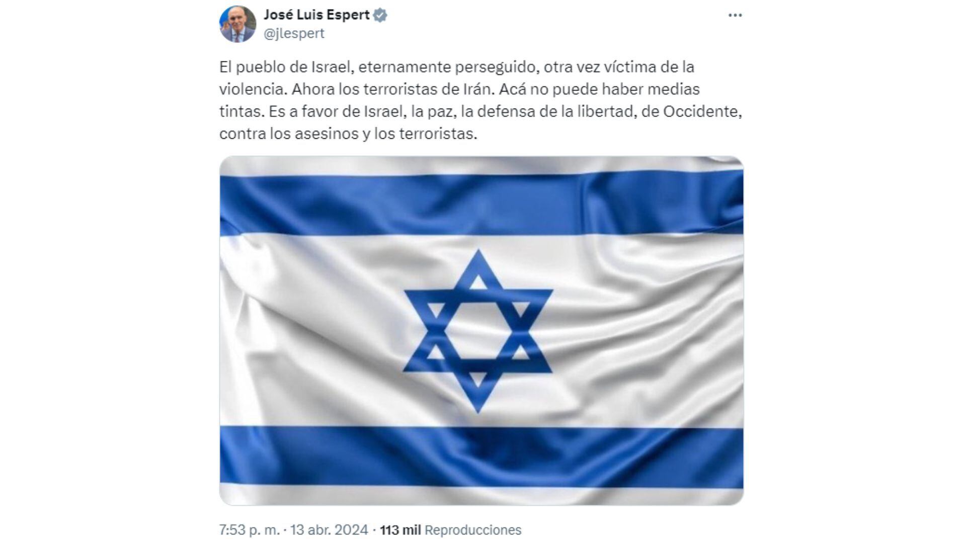 José Luis Espert sobre el ataque de Irán a Israel