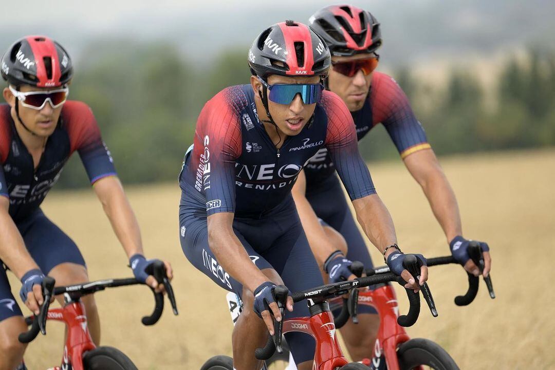 Egan Bernal volvió en agosto de 2022 a la competencia durante la disputa del Tour de Dinamarca (@eganbernal/Instagram)