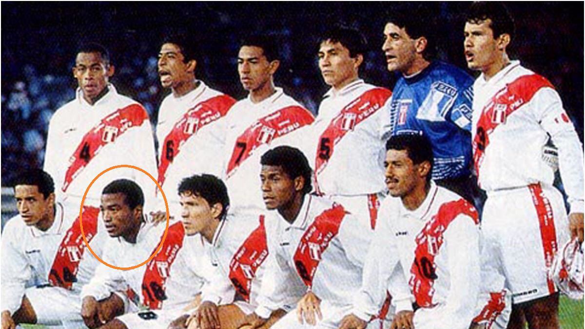 Waldir Sáenz con la selección peruana en la fecha 1 de las Eliminatorias 1998 ante Ecuador. - créditos: Difusión