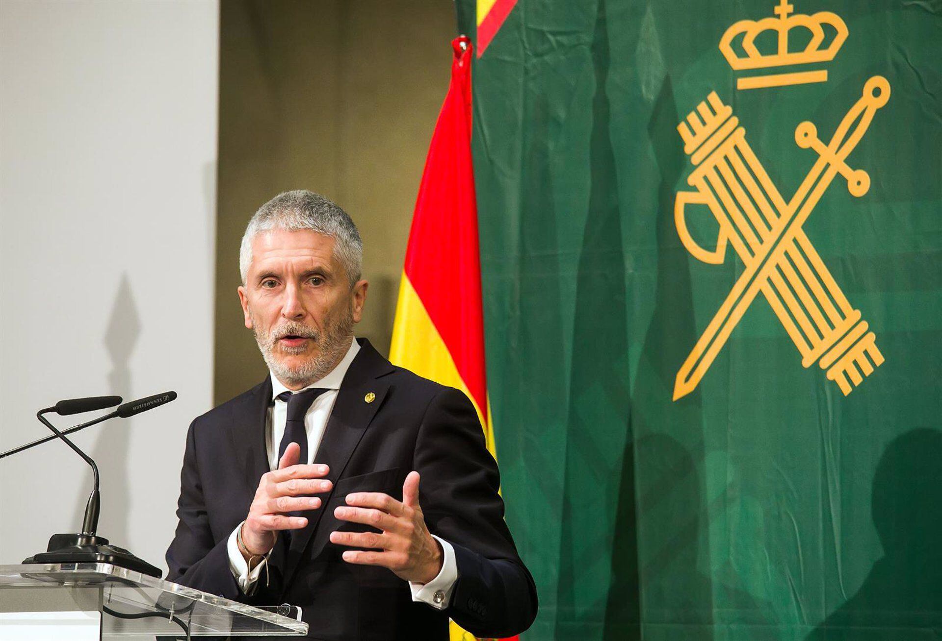 El ministro del Interior, Fernando Grande-Marlaska, en un acto reciente. (Tomás Alonso/Europa Press)