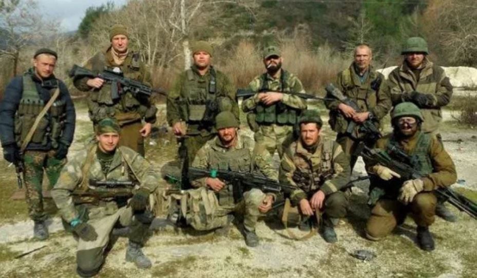 Los mercenarios del Grupo Wagner en el area de Starobeshevo en el Donetsk ucraniano