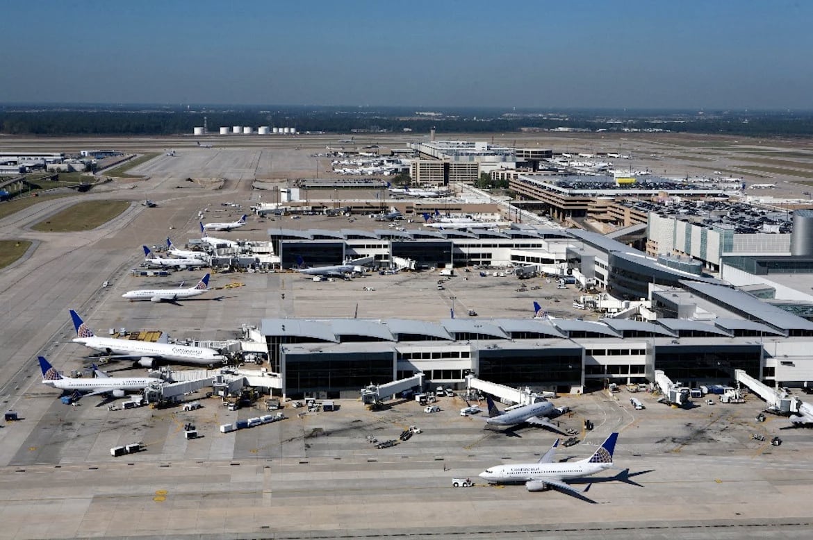 Vista general del aeropuerto de Houston (Texas)