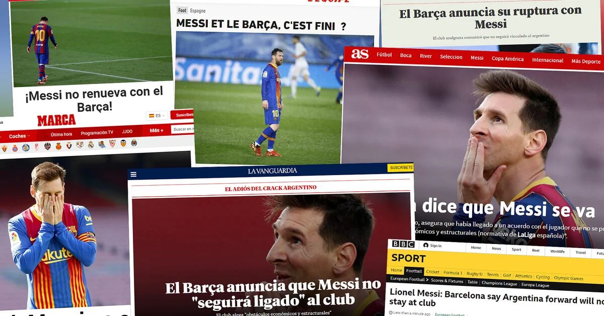 Voici comment les médias mondiaux réfléchissent au départ de Lionel Messi de Barcelone