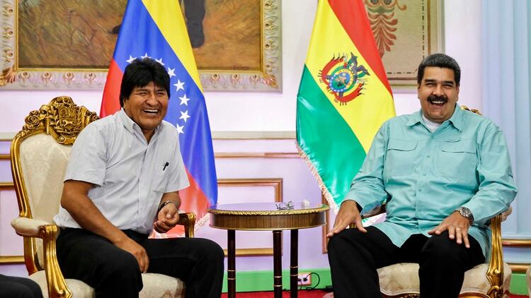 Evo Morales respalda al chavista e, incluso, participó de su campaña (AFP)
