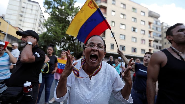 Protesta opositora en Caracas (Reuters)