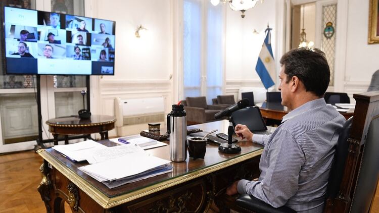 Sergio Massa, el presidente de la Cámara Baja, es uno de los principales impulsores de que el Congreso sesione por videoconferencia (Mario Negri)