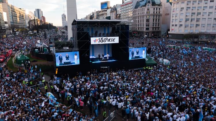 Macri en una de las marchas del 