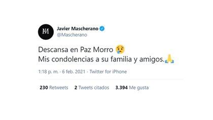 La publicación de Javier Mascherano despidiéndose del Morro García
