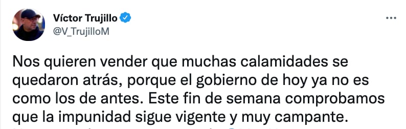 El comunicador aseguró que con las fotografías de Lozoya se comprobó que la impunidad sigue vigente en México (Foto: Twitter@V_TrujilloM)