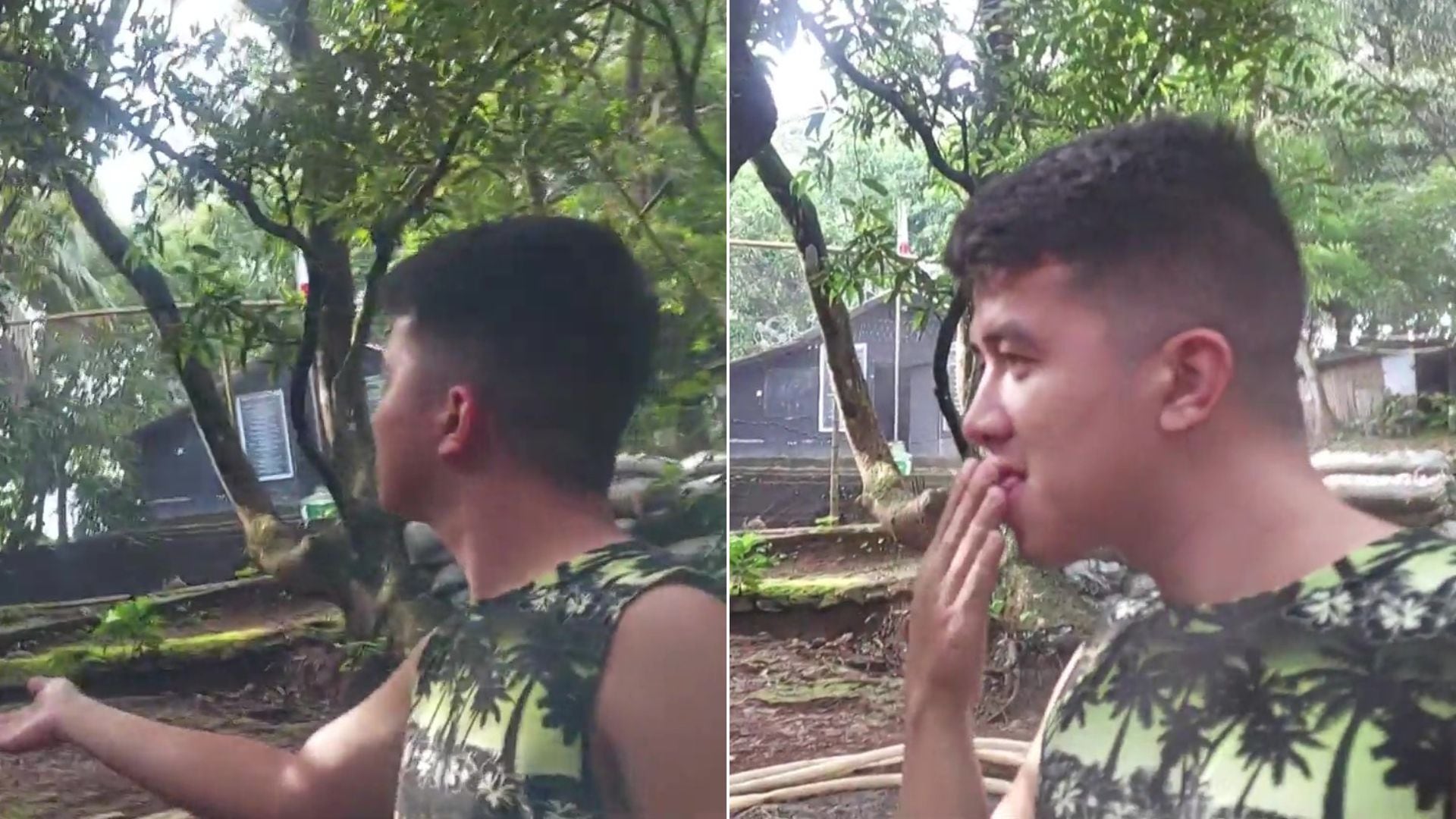 El hecho ocurrió en Filipinas y el joven dio su opinión sobre la orina de los grillos. (ViralHog)