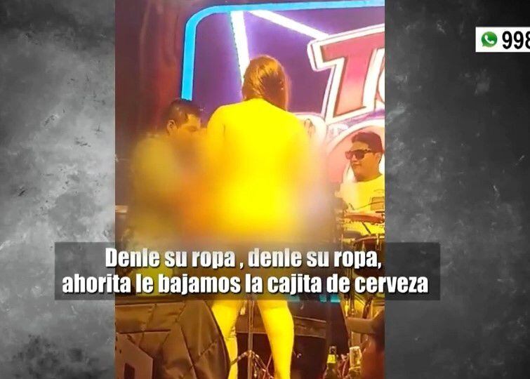 Tony Rosado negó que le haya quitado la ropa a una mujer en pleno show, pero las imágenes son contundentes.