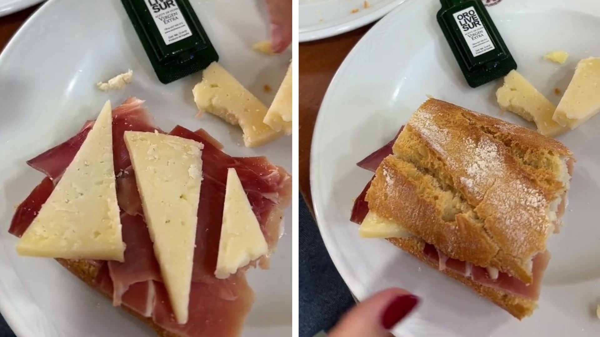 Pidió un sándwich de jamón y queso en una ruta de España y se quedó sin palabras al ver lo que le trajeron
