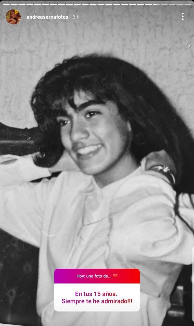 Andrea Serna sorprendió a sus seguidores desempolvando una foto de cuando  tenía 15 años - Infobae