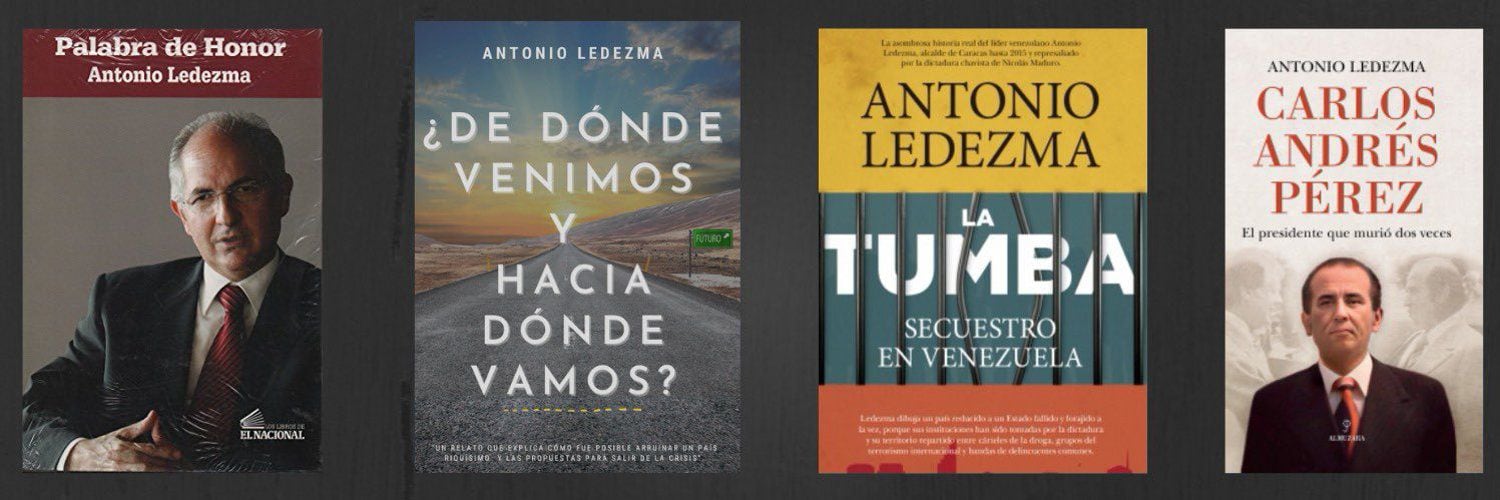 Los cuatro libros de Antonio Ledezma (Twitter: @alcaldeledezma)