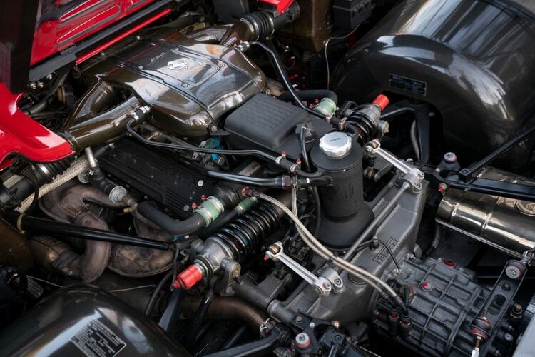 El corazón de la F50: el motor V12 de 520 caballos de potencia.
