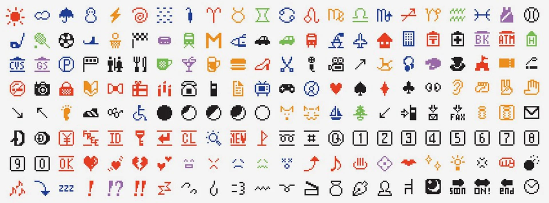 Estos son los primeros 176 emojis creados por Kurita