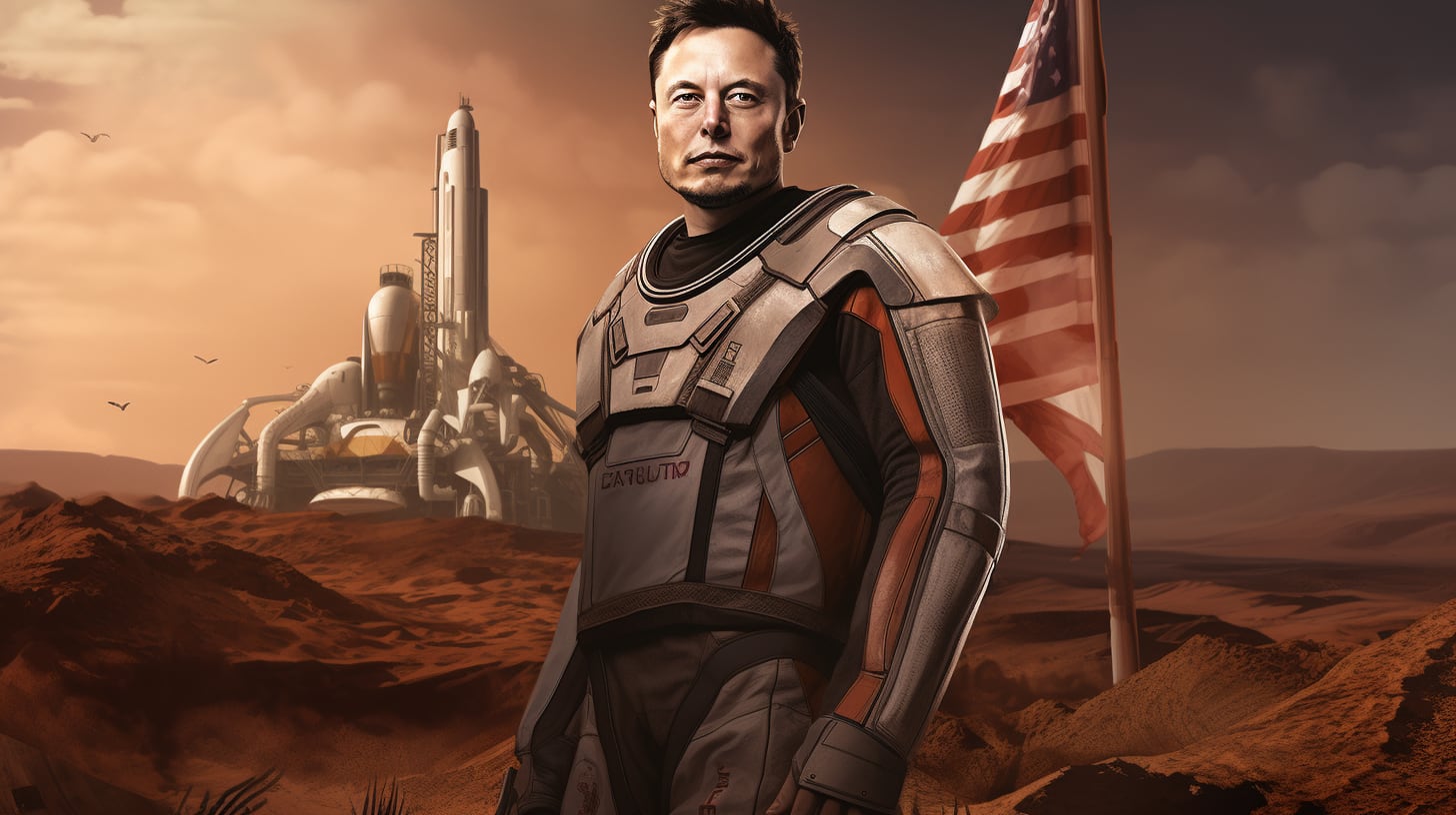 Elon Musk, carrera espacial, spaceX, nasa, marte, civilización en el espacio, futurista, nave, cohete, espacio - Imagen Ilustrativa Infobae