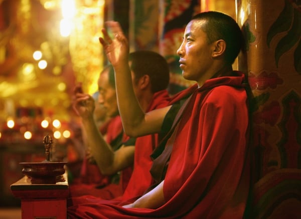 Un monje tibetano en el monasterio Jal Gu Si Wu Min Fo Xue Yuan (Paula Bronstein/Getty Images)